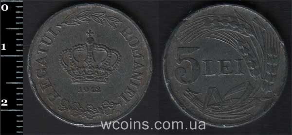 Монета Румунія 5 лей 1942