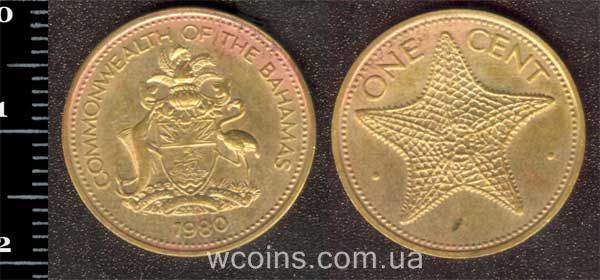 Монета Багамські острови 1 цент 1980