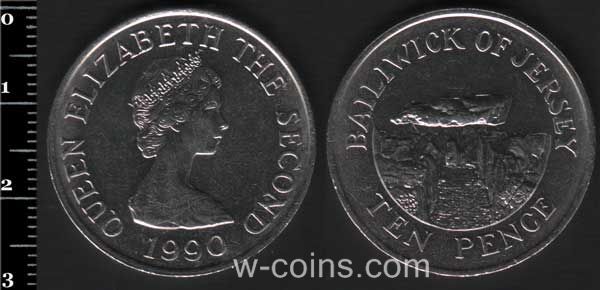 Coin Jersey 10 pence 1990