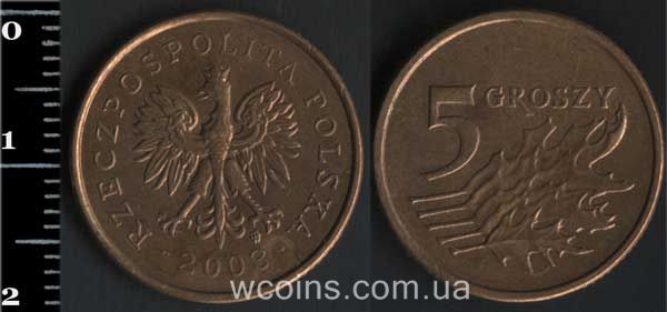Монета Польща 5 грошей 2003