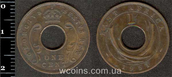 Coin British East Africa 1 cent 1951