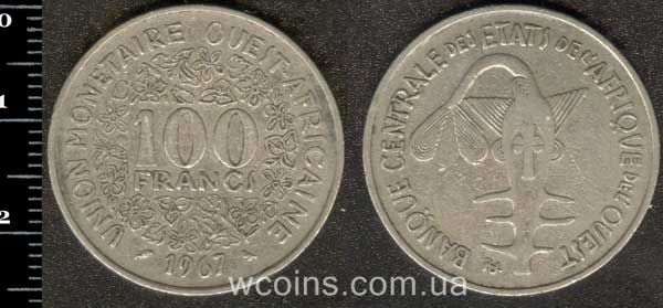 Монета Західно-Африканські Держави 100 франків 1967