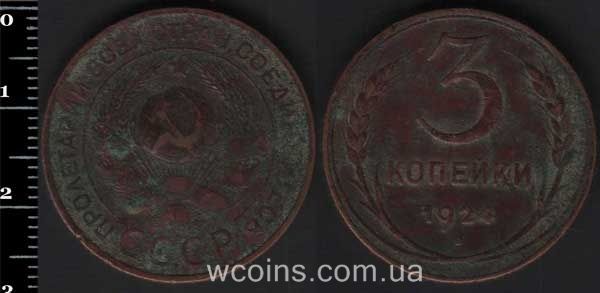 Coin USSR 3 kopeks 1924