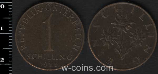 Монета Австрія 1 шилінг 1978