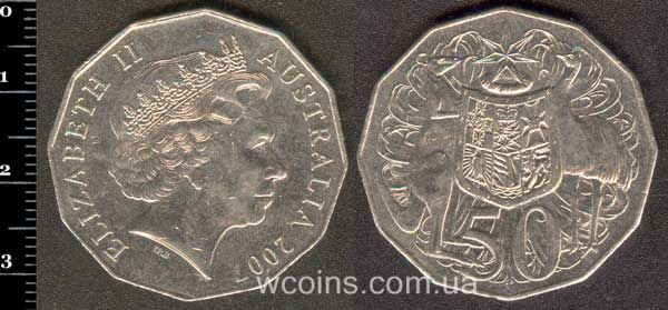 Монета Австралія 50 центів 2007