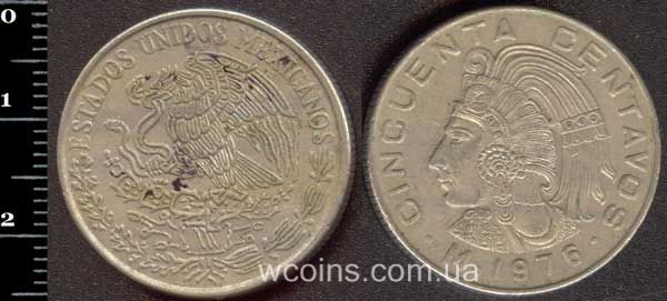 Монета Мексика 50 сентаво 1976