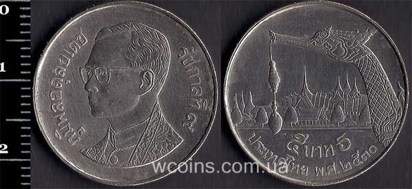 Coin Thailand 5 baht 1988
