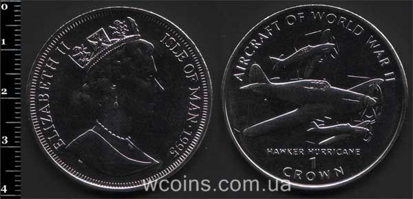 Монета Мен 1 крона 1995
