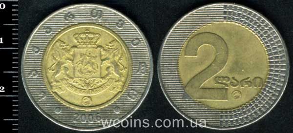 Монета Грузія 2 ларі 2006