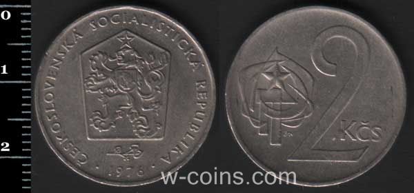 Монета Чехословаччина 2 крони 1976