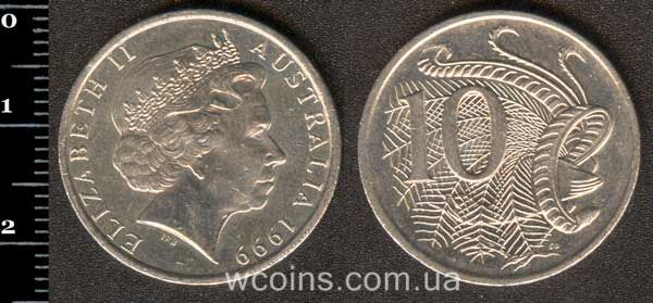Монета Австралія 10 центів 1999