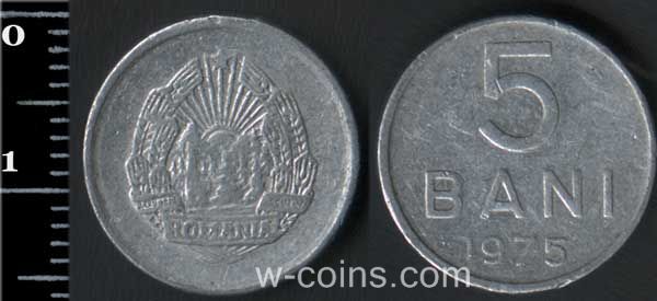 Монета Румунія 5 бані 1975