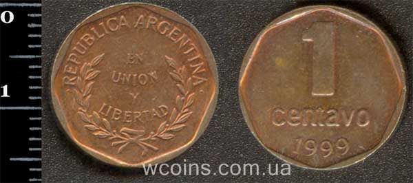 Монета Аргентина 1 сентаво 1999