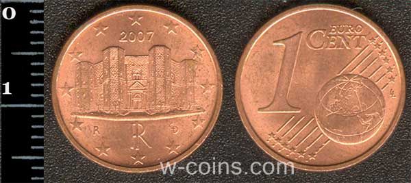 Монета Італія 1 євро цент 2007