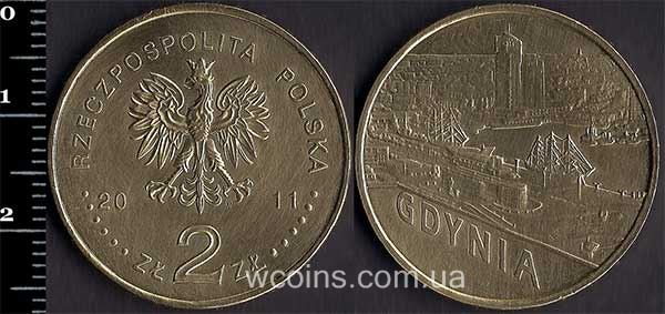 Монета Польща 2 злотих 2011 Гдыня