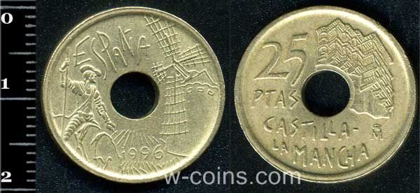 Монета Іспанія 25 песет 1996