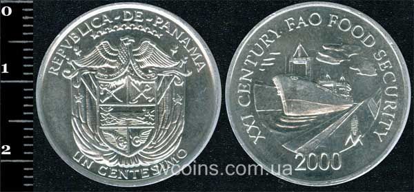 Монета Панама 1 сентесимо 2000
