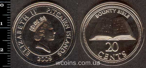 Монета Піткерн 20 центів 2009