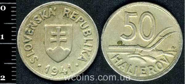 Монета Словаччина 50 геллерів 1941