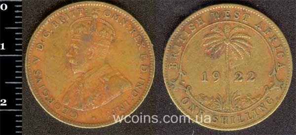 Coin British West Africa 1 shilling 1922