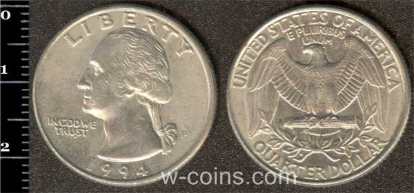 Coin USA 25 cents 1994