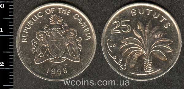 Coin Gambia 25 bututs 1998