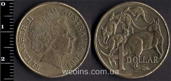 Монета Австралія 1 долар 2008