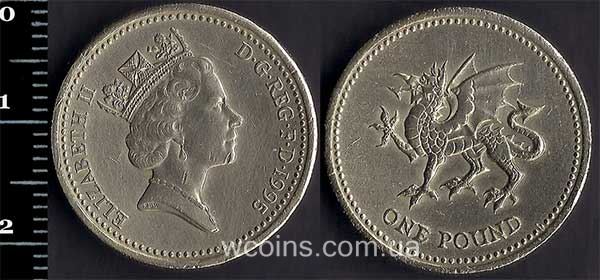 Монета Великобританія 1 фунт 1995