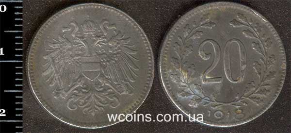 Coin Austria 20 heller 1918