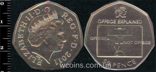 Монета Великобританія 50 пенсів 2011