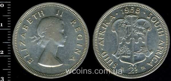 Coin South Africa 2 shillings 1958