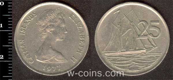 Монета Кайманові о-ви 25 центів 1977