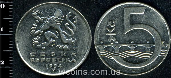 Монета Чехія 5 крон 1994