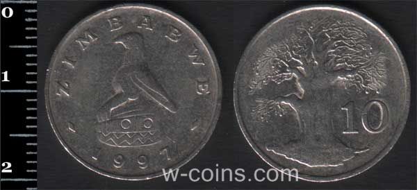 Монета Зімбабве 10 центів 1997