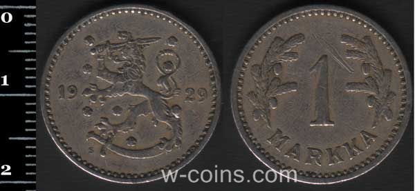 Монета Фінляндія 1 марка 1929