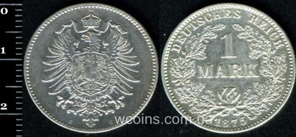 Монета Німеччина 1 марка 1875