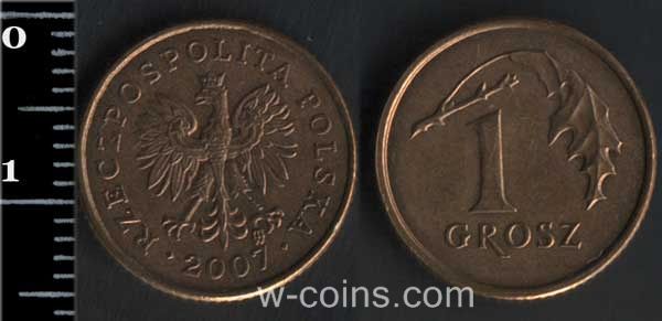 Монета Польща 1 грош 2007