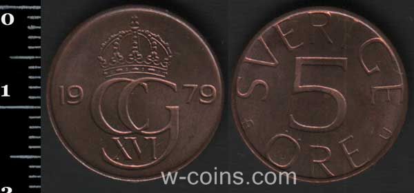 Coin Sweden 5 øre 1979
