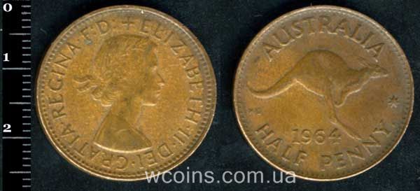 Coin Australia 1/2 penny 1964