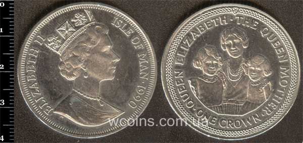 Монета Мен 1 крона 1990