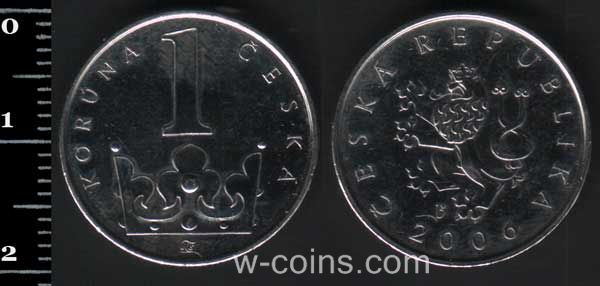 Монета Чехія 1 крона 2006