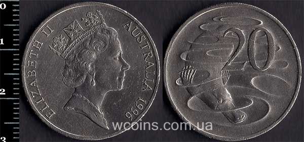 Coin Australia 20 cents 1996