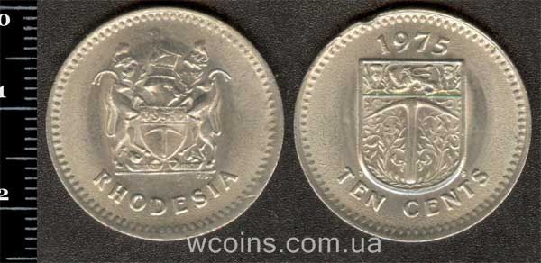 Монета Зімбабве 10 центів 1975