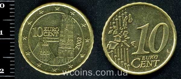 Монета Австрія 10 євро центів 2002