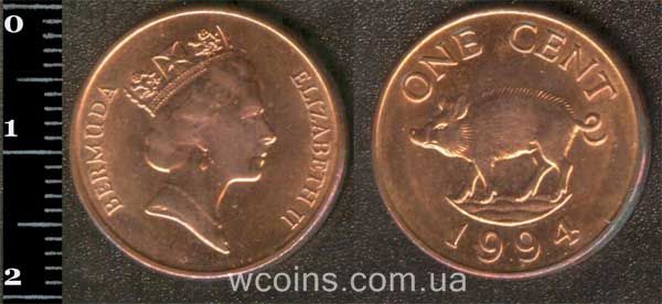 Монета Бермудські Острови 1 цент 1994