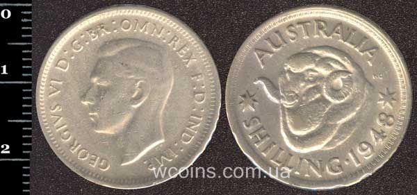 Монета Австралія 1 шилінг 1948