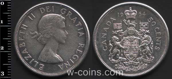 Монета Канада 50 центів 1964