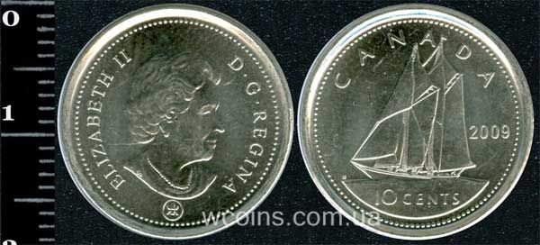 Монета Канада 10 центів 2009