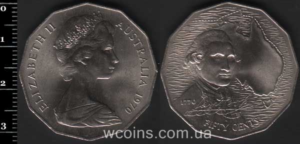 Монета Австралія 50 центів 1970