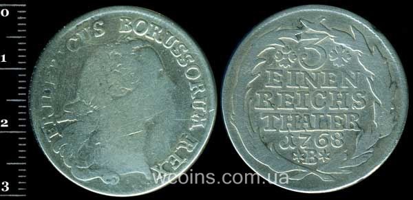 Монета Пруссія 1/3 талера 1768